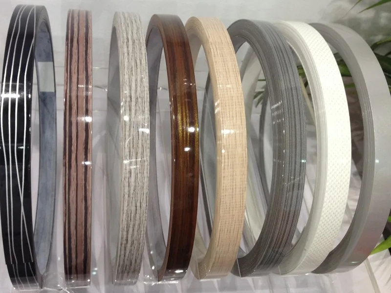 3D embossed PVC edge banding rolls with synchronized wood grain