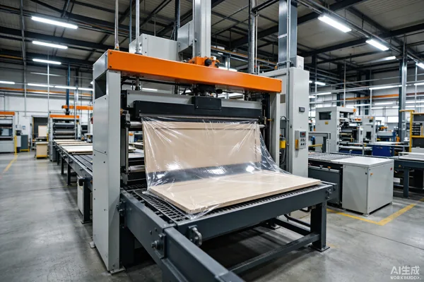 Large rolls of office-grade PVC decorative film on production line