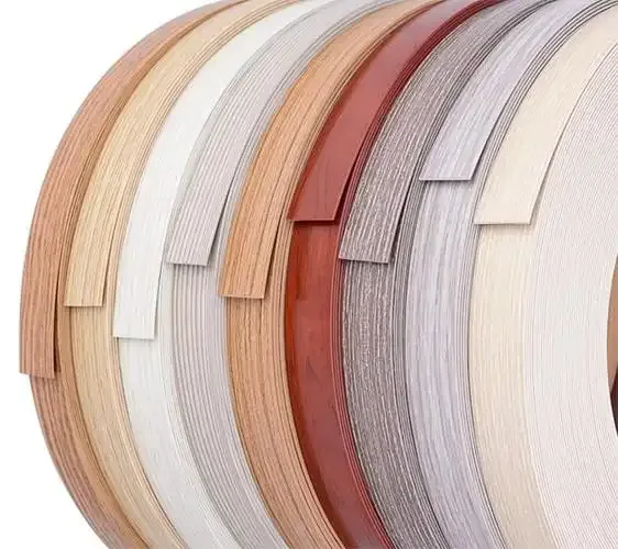 PVC edge banding rolls and strips in matched colors