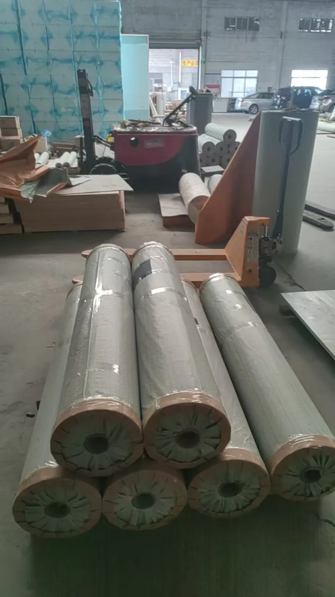 Forklift handling PVC film rolls in the GONGDA factory warehouse