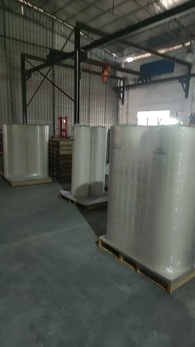 Large PVC decorative film rolls in the export warehouse