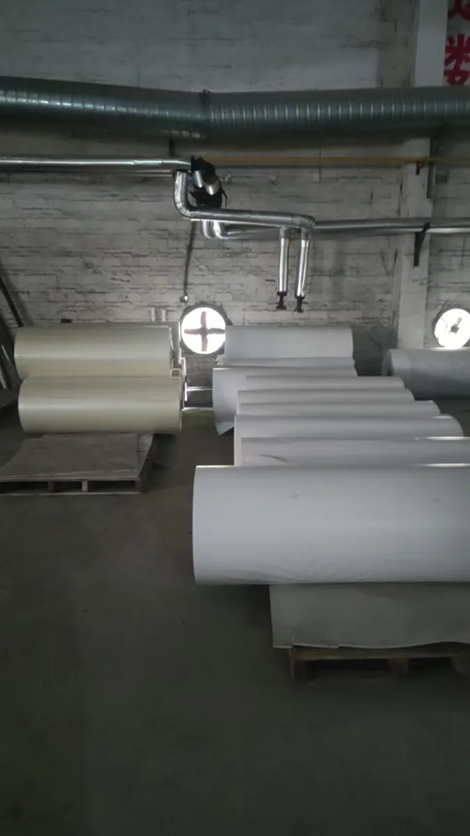 PVC film rolls stored on pallets in GONGDA warehouse