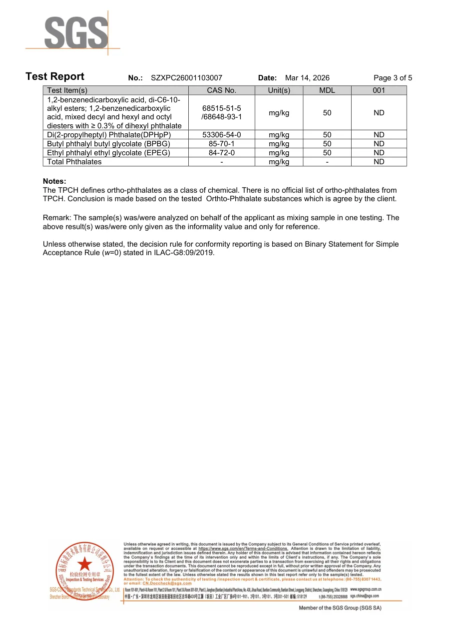TPCH邻苯二甲酸酯 2026年检测报告第3页